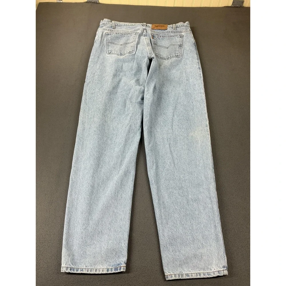 Levi's 550 Jeans Mens 38x34 Light Blue Relaxed Tapered Leg Denim Mexico